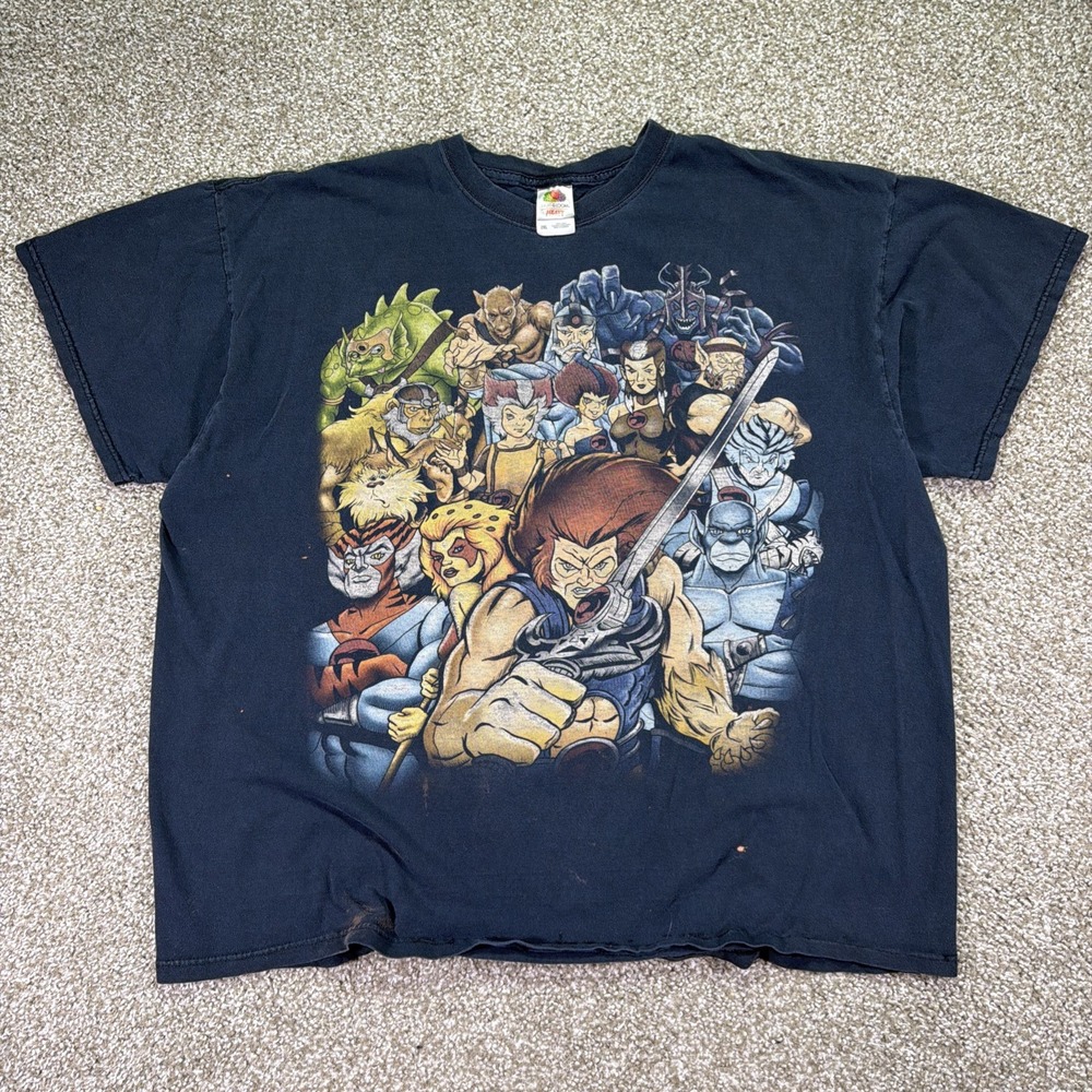 Vintage Faded And Distressed Thundercats Tee 2XL Y2K 90s